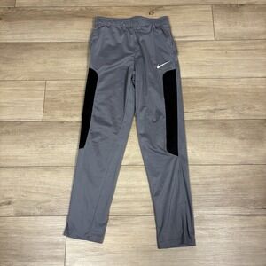 Nike Dri Fit Training Sweatpants Boys Size XL Gray Standard Fit Elastic Waist